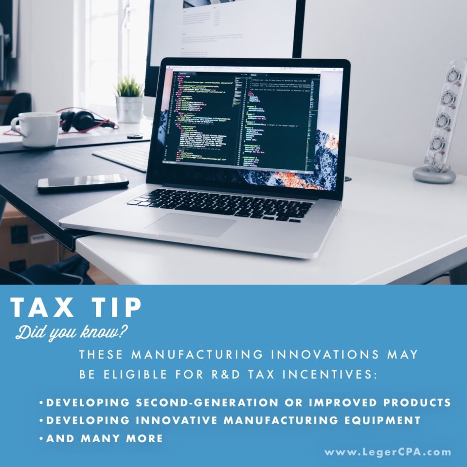 tax-tip-manufacturing-innovations-and-r-d-tax-incentives-leger-cpa